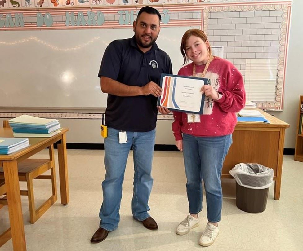  Teacher-Of-The-Month Ms. Heiman 